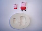 Molde de Silicone Peppa inteira e rosto